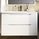 Style Line Тумба под раковину Марелла 90 Люкс Plus антискрейтч подвесная белая матовая